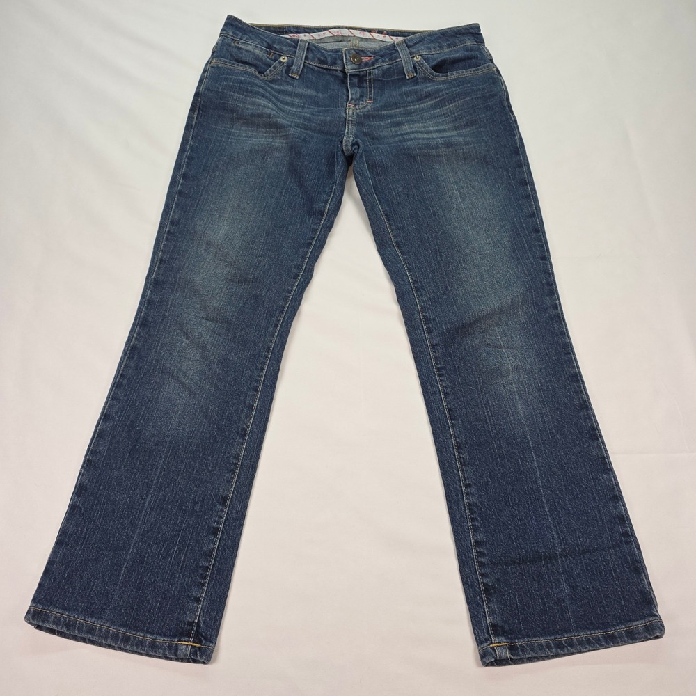 American Eagle Limited Edition Blue Issue Jeans 4 Reg Low Rise Straight Cropped‎